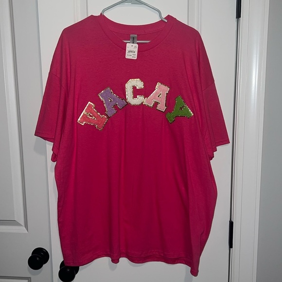 NWT 2X Vacay Vacation T shirt Gildan Pink 🏝️ Cotton Cute and Fun! - Picture 1 of 7